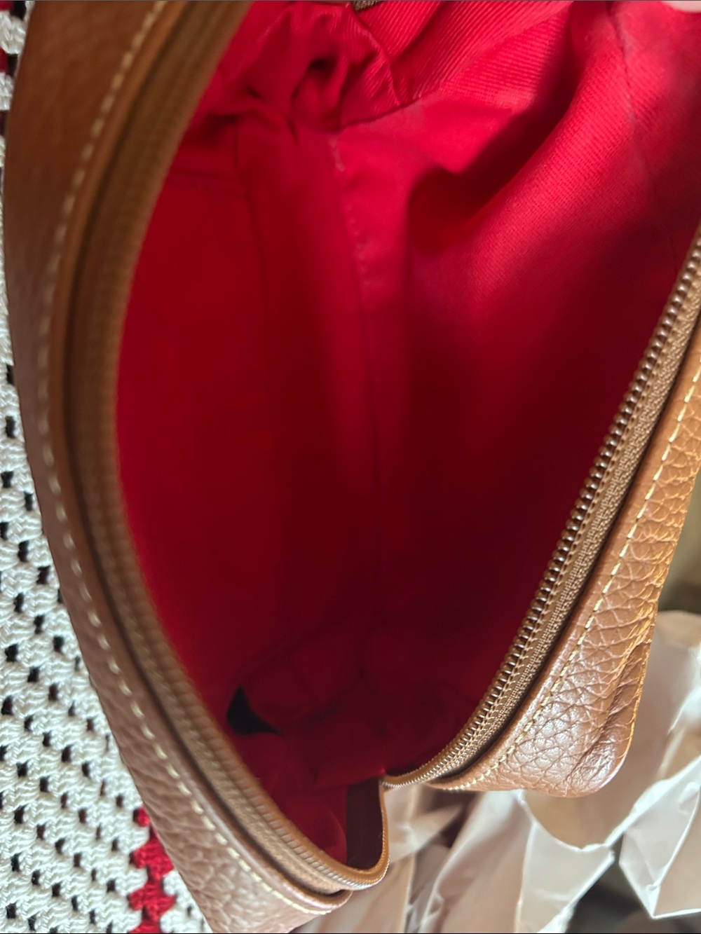 Dooney & Bourke Tan Pebble Leather Toiletry Kit - Picture 2 of 7